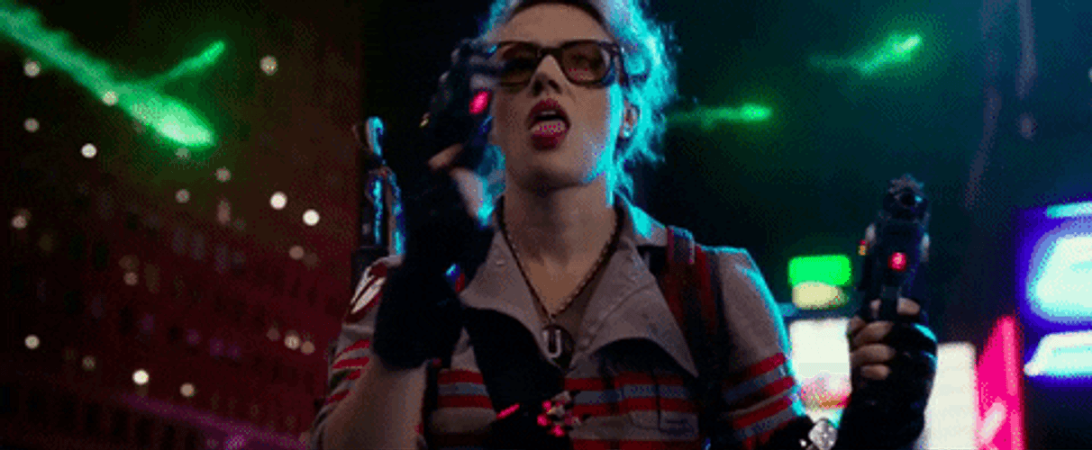 Ghostbusters Holtz Gun Lick GIF