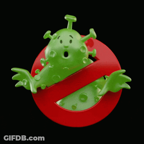 Ghostbusters Logo With Green Monster GIF