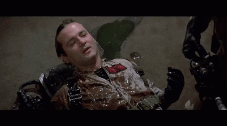 Ghostbusters Peter Venkman Slimed GIF