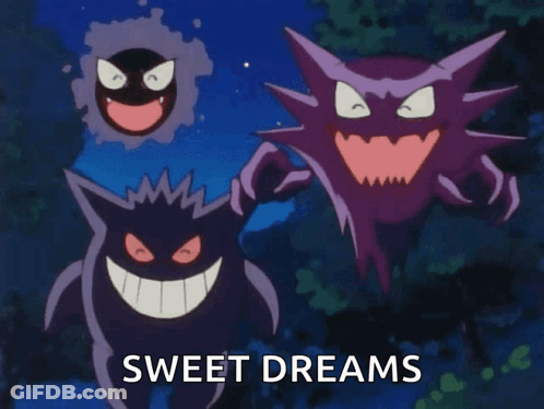 Ghosts Cartoon Saying Sweet Dreams GIF