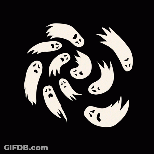 Ghosts Flying In A Circle GIF