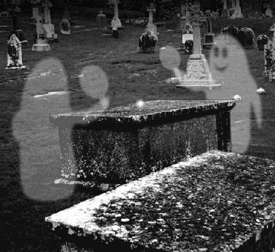 Ghosts Playing Ping Pong GIF
