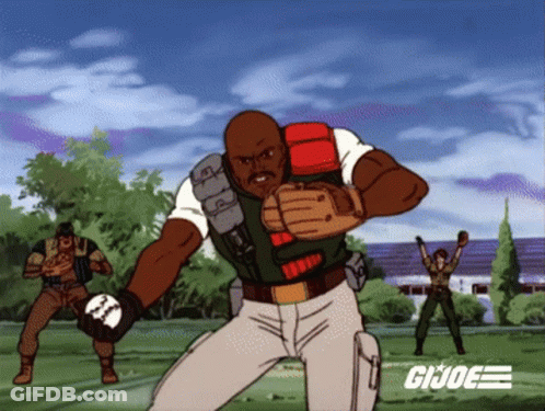 GI Joe Cartoon Man With Red Glove GIF