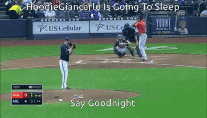 Giancarlo Stanton Going To Sleep GIF