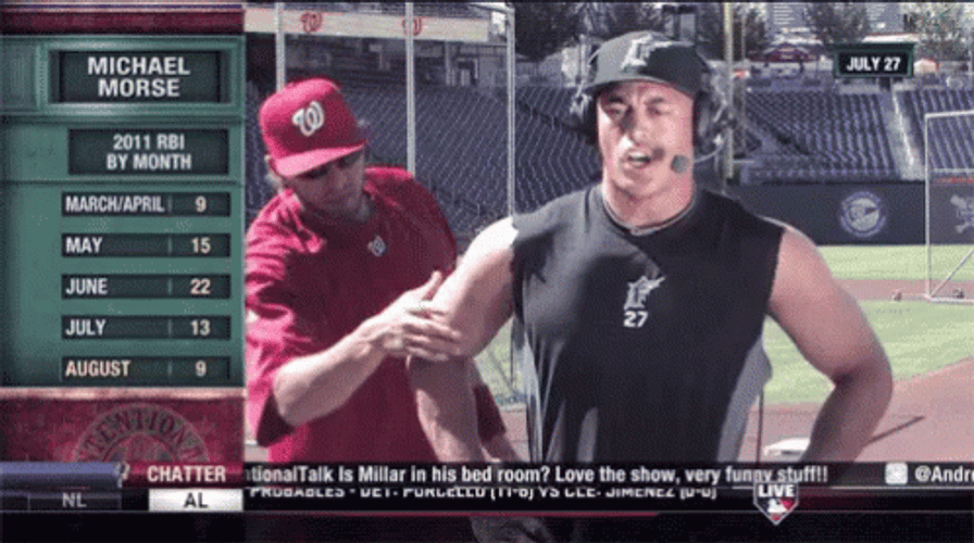 Giancarlo Stanton Muscle Pinch GIF
