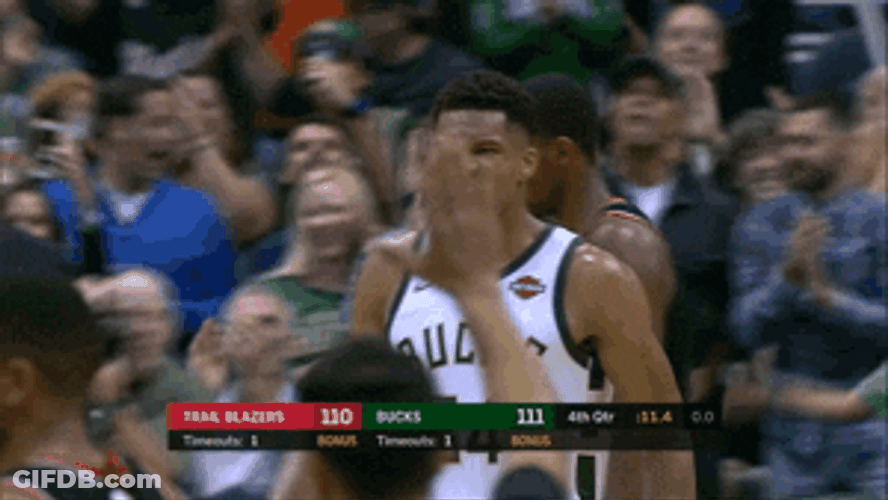 Giannis Antetokounmpo Match My Freak High Five Everyone GIF