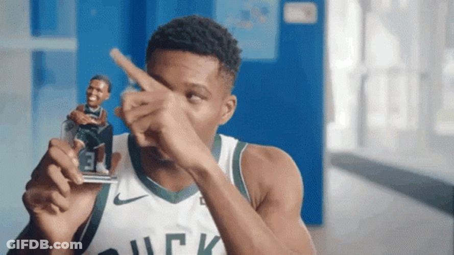 Giannis Antetokounmpo Playing Figurine GIF