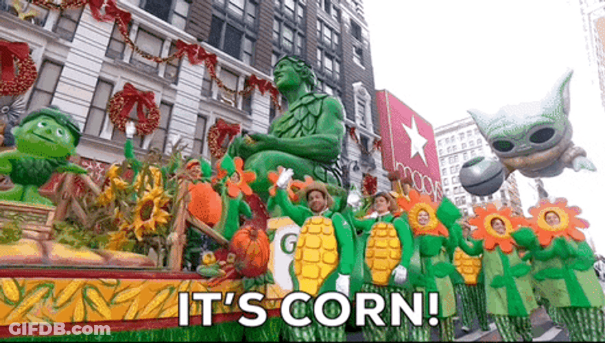 Giant Corn Parade Macy's Place GIF