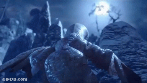 Giant Crab Crawling On Rock In Dark GIF