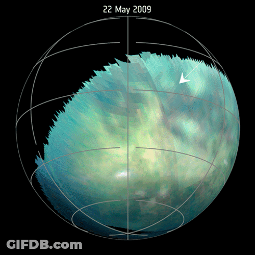 Giant Dust Storm Saturn's Moon Titan Nasa Shot GIF
