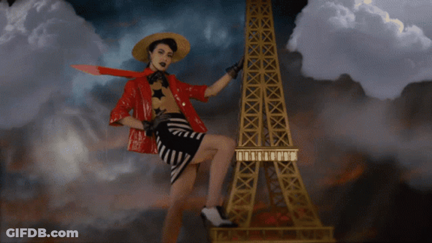 Giant Girl In Paris GIF