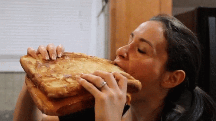 Giant Grilled Ham And Cheese Sandwich GIF