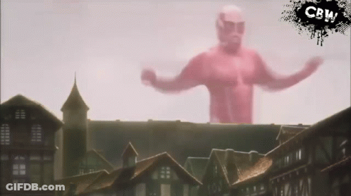 Giant Pink Monster Saying Crew GIF