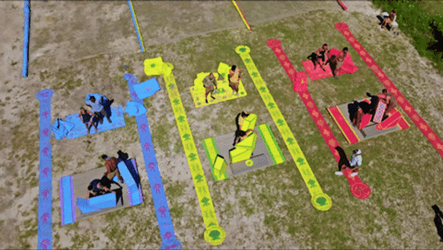 Giant Puzzle Pieces CBS Survivors GIF