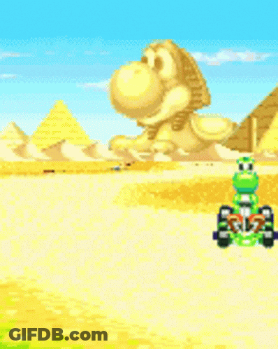 Giant Sphinx And Frog GIF