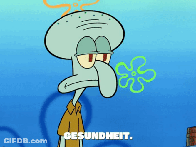 Giant Squidward Crowds Ahem GIF