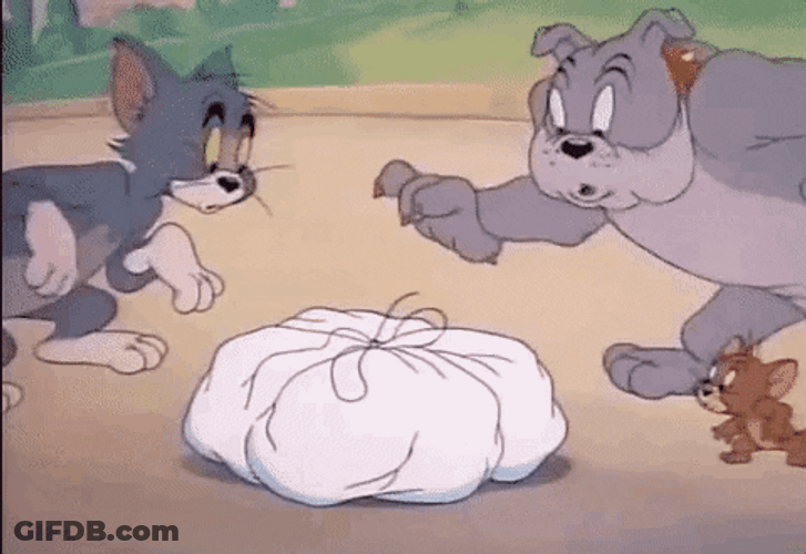 Giant Steak Surprise Tom And Spike GIF