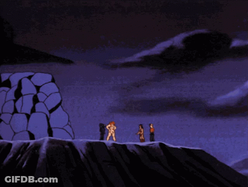 Giant Woman Standing On Rock GIF