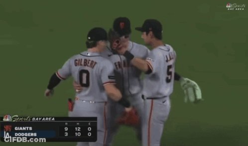 Giants And Dodgers Baseball Game GIF