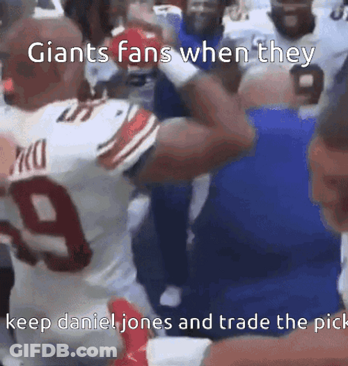 Giants Fans Daniel Jones Celebrating GIF