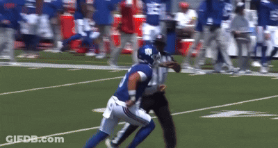 Giants Football Player Being Tackled GIF