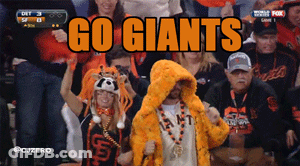 Giants Logo Saying Lets Go GIF