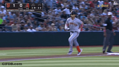 Giants Player Running To Home Plate GIF