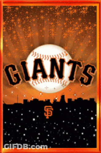 Giants Poster With Baseball GIF