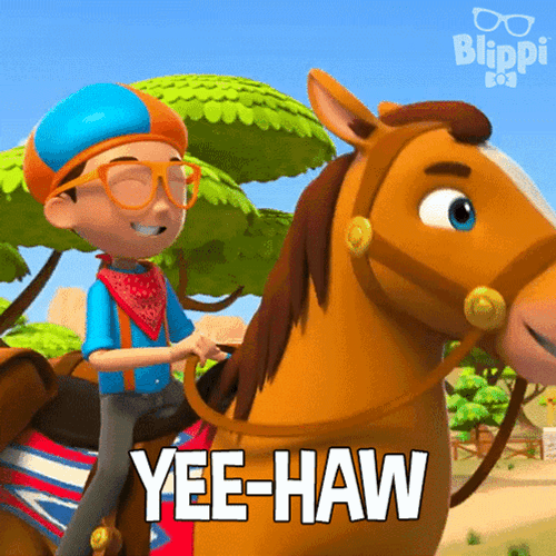 Giddy Up Blippi Wonders Yee-Haw GIF