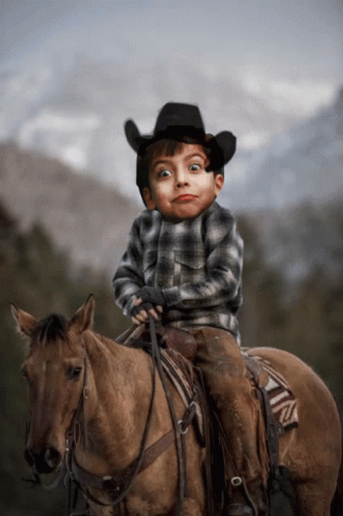 Giddy Up Young Kid GIF