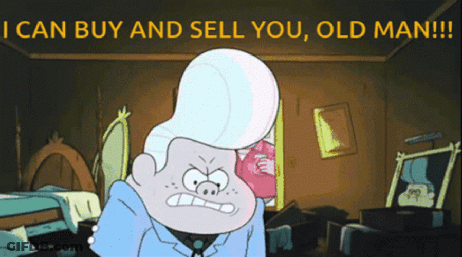 Gideon Gleeful Buy And Sell GIF