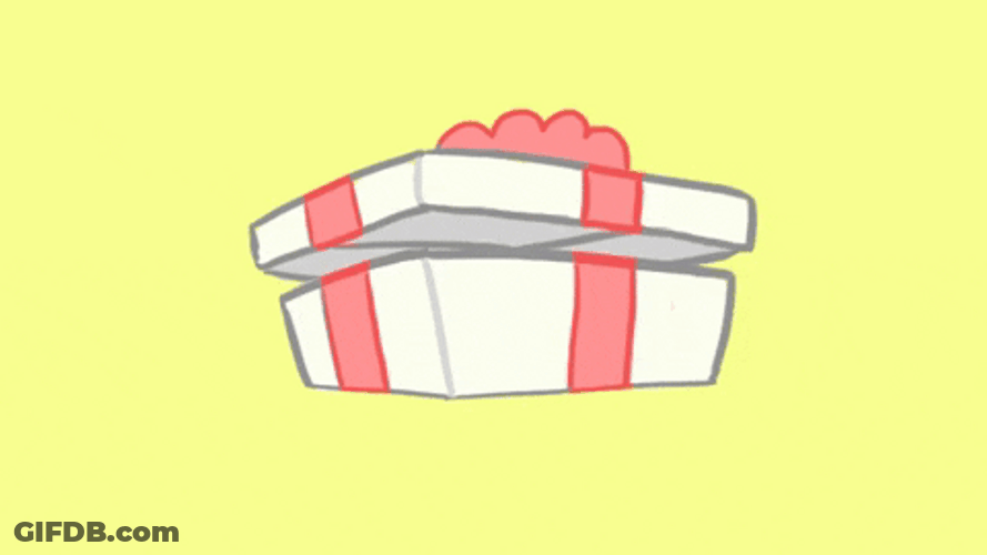 Gift Box Animated Thank You GIF