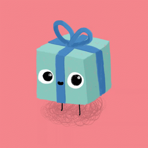 Gift Box Sticker Wink GIF