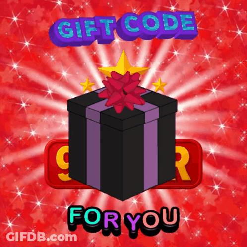 Gift Box With Bow Saying Gift Code For You GIF