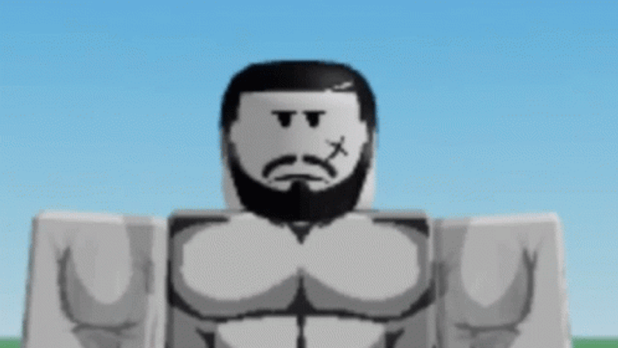 Gigachad Meme Roblox With Beard GIF