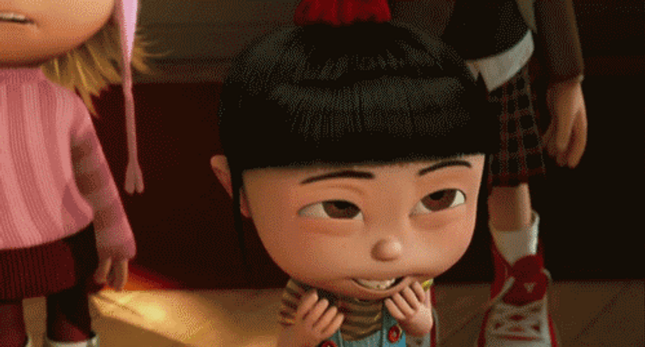 Giggle Excited Agnes Gru Despicable Me GIF