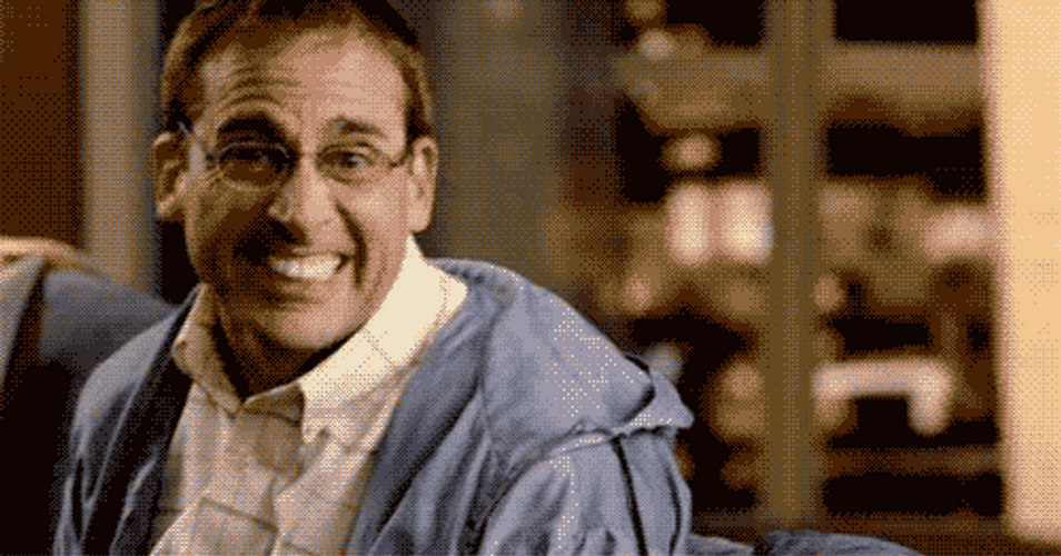 Giggle Happy Steve Carell Clapping GIF