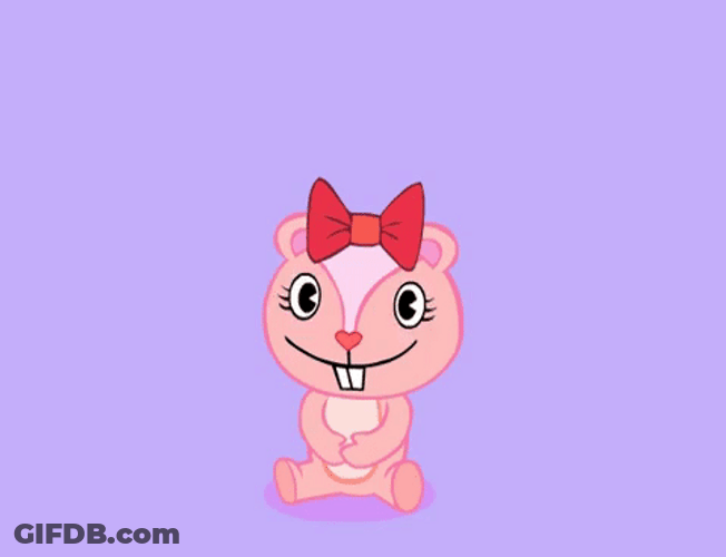 Giggle Happy Tree Friends Pink Squirrel GIF