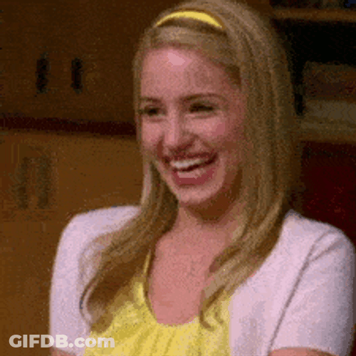 Giggle Quinn Fabray Glee GIF