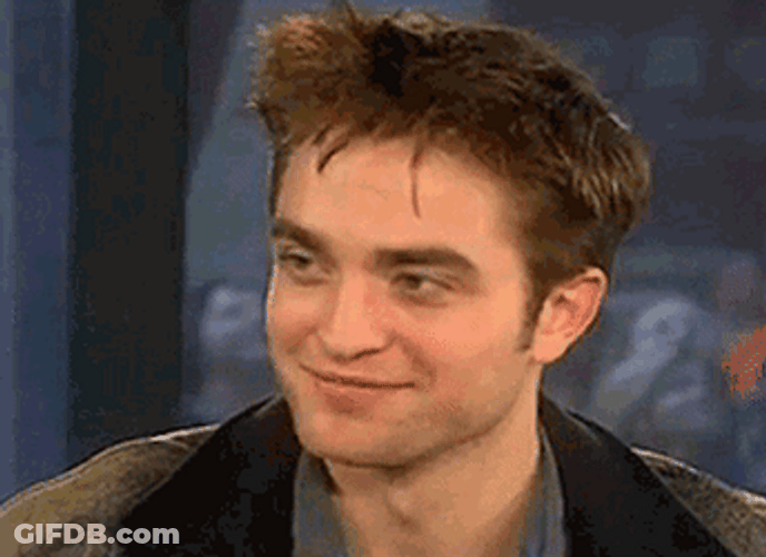 Giggle Scratch Head Robert Pattinson GIF