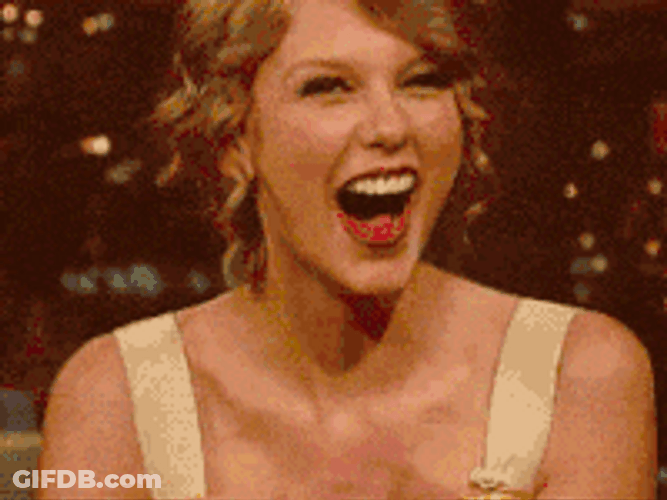 Giggle Young Taylor Swift Laughing GIF