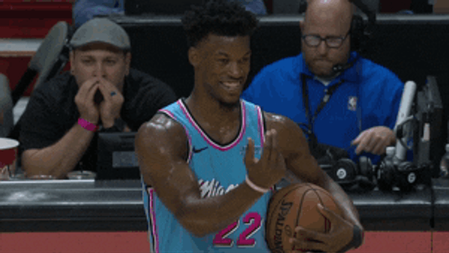 Giggling Jimmy Butler GIF