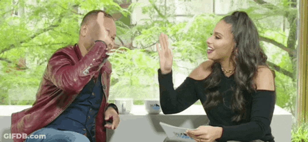 Giggly Cuba Gooding Jr High Five GIF