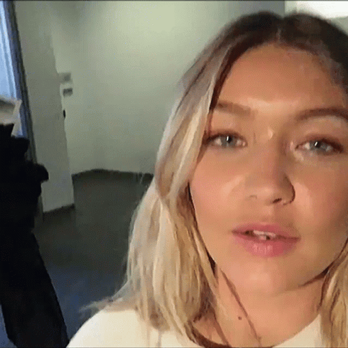 Gigi Hadid Kissing The Camera GIF