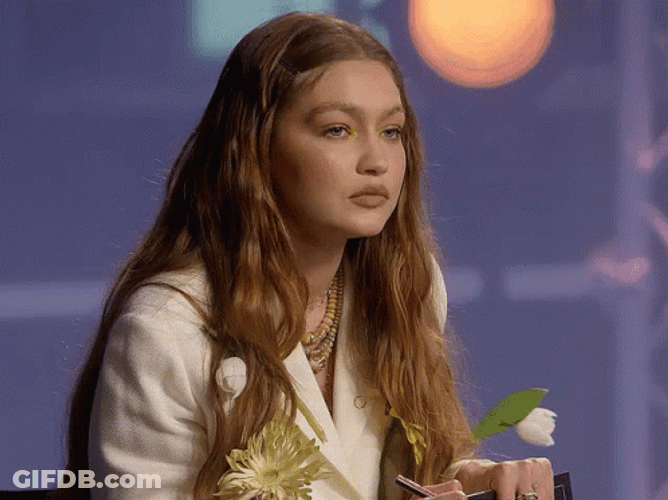 Gigi Hadid Serious Moments GIF