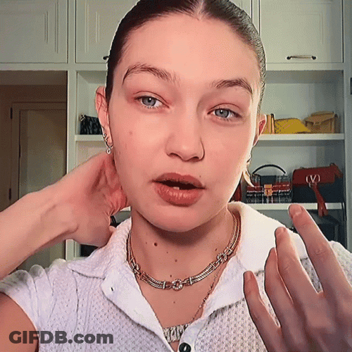 Gigi Hadid Seriously Talking GIF