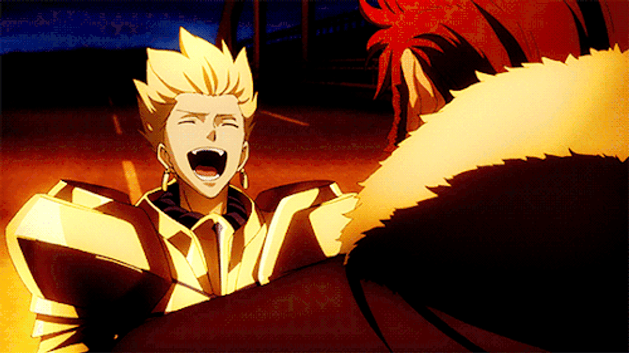 Gilgamesh Iskandar Laughing So Hard GIF