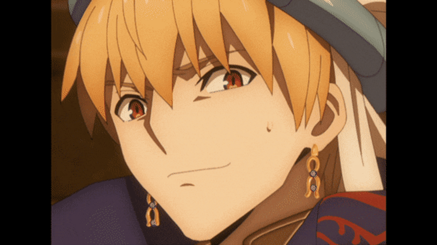 Gilgamesh Prideful Angry Stare Look GIF