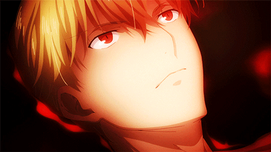Gilgamesh Red Eye Staring Into Nothing GIF