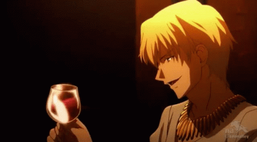 Gilgamesh Swirling Cup Drinking Wine GIF
